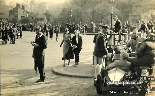 Crowds at Marple Bridge 