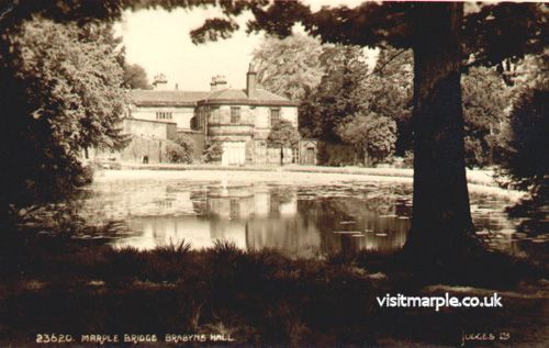 Rear view of Brabyns Hall from the pond, which is still there.