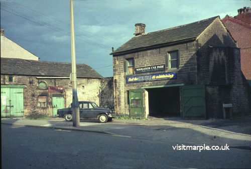 These old outbuildings belonging to the Navigation Hotel were photographed in the 1960s 