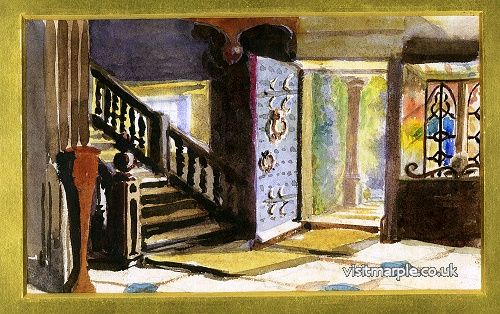 The painting of the hallway of Marple Hall described in the article.