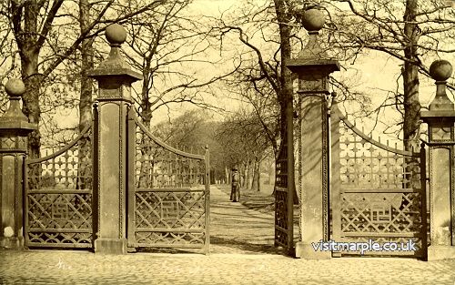 The Main Gates to Marple Hall on Stockport Road.