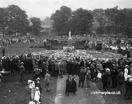 The dedication of Marple War Memorial in 1922