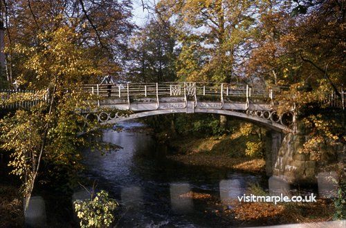 A beautiful autumn scene at the Iron Bridge in Brabyns Park taken in 1978.