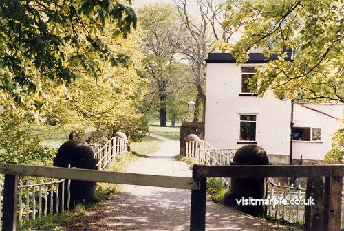 A scenic view looking across the Iron Bridge from Rollins Lane before the Bailey Bridge was erected, taken in the late 1980s. 