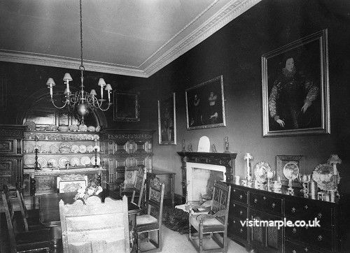 Marple Hall Dining Room in 1902.