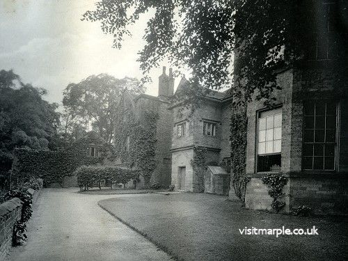 The rear terrace of Marple Hall in 1902