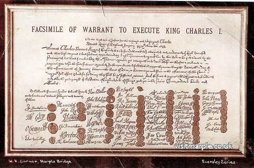 The warrant for King Charles I execution