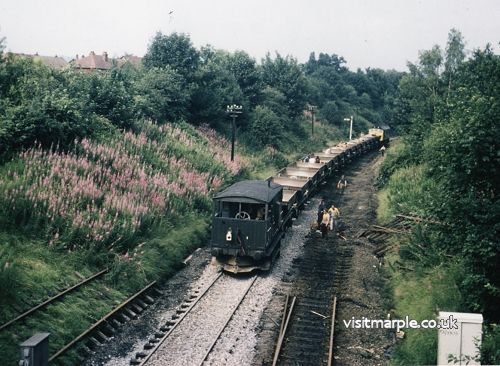The Rose Hill line being turned into a single line, taken by R P Smith on 26 July 1980.