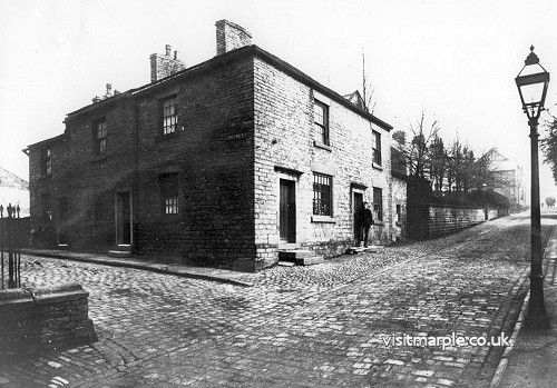 An early image of the junction of Church Lane and Chadwick Street.