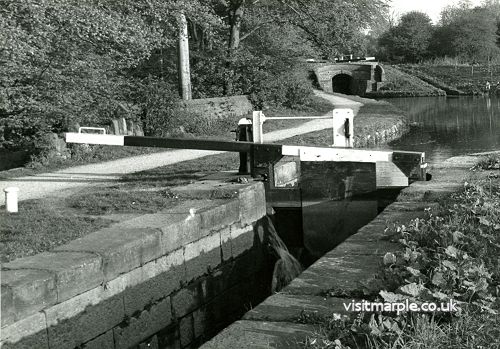 Lock number 5 on the Peak Forest Canal, late 1970s / early 1980s.