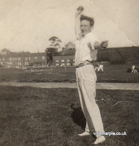 Arthur Nadin was a bowler for Hawk Green cricket club before and after WWII, 1939 to 1944.