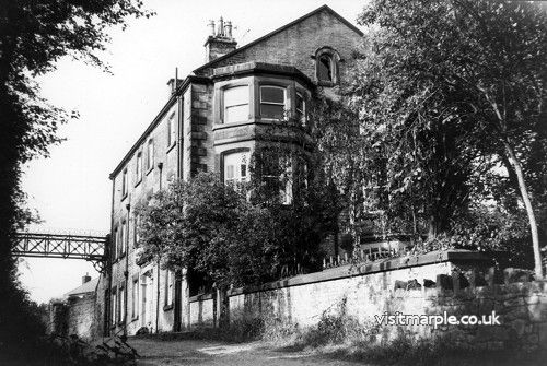 Beechwood Manor on 12 September 1978, with the private bridge of Edward Ross J.P., Secretary of the M.S.L. still visible. From Warwick Burton collection in Marple Local History Society Archives. 