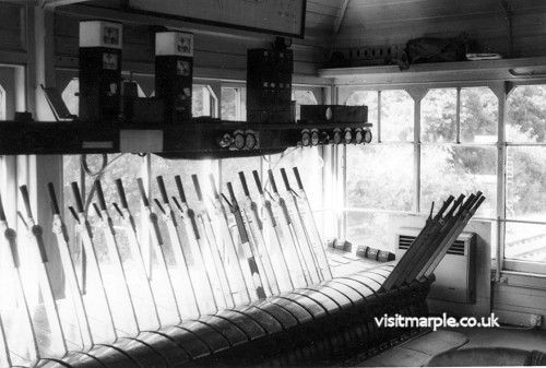 The interior of Marple Signalbox on 12th September 1978.
