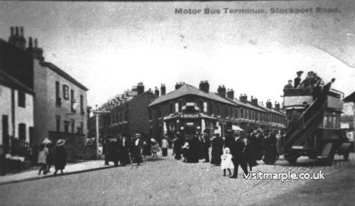 The Motor Bus Terminal, near the Jolly Sailor on Stockport Road.