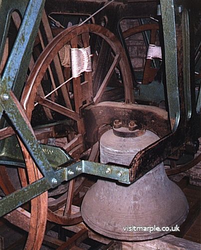 The Rudhall bells in All Saints' Church, provided by Pamela Andrew.