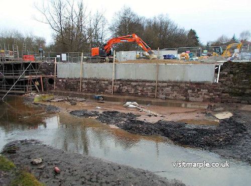 New masonry facing half way completed – February 2017.