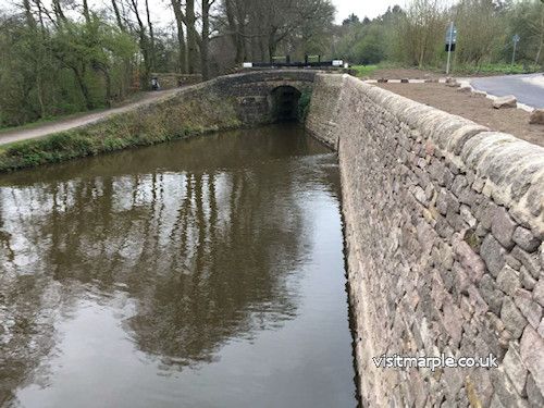 Canal re-watered, view back towards Lock 7 – March 2017.